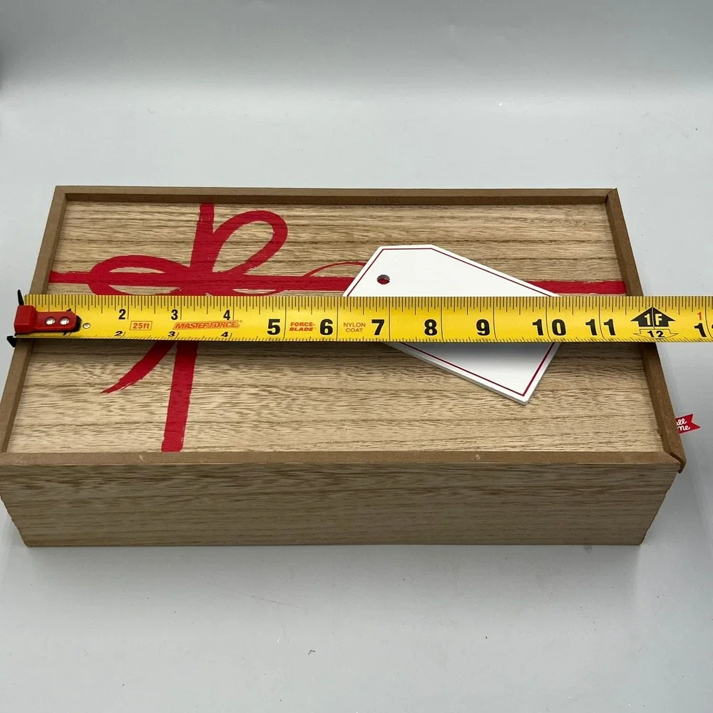 Horizon Group USA Sliding Wood Crate Gift Box Unisex Large Natural NWOT